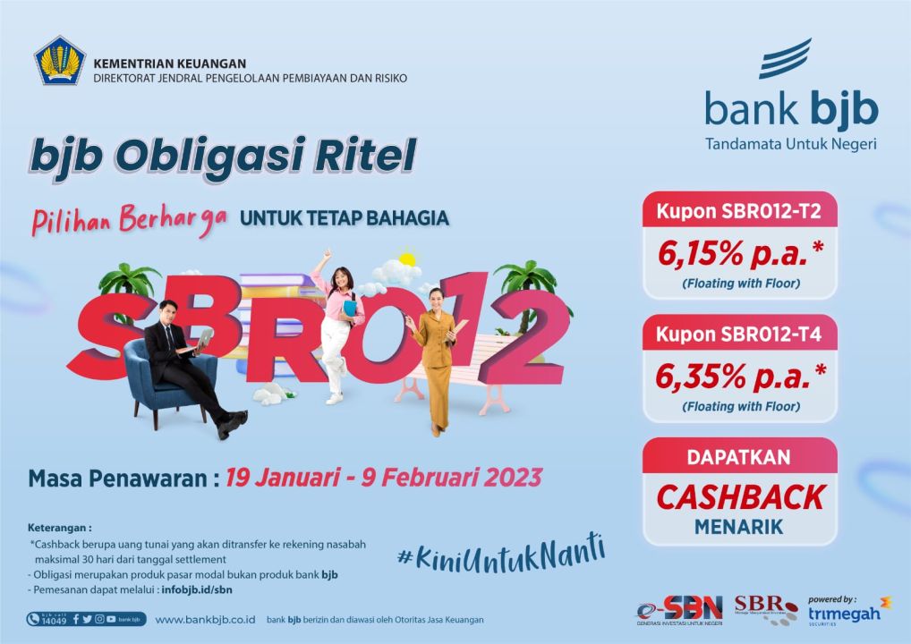 Bank bjb Kembali Tawarkan SBR 012, Terbit dengan Dua Tenor