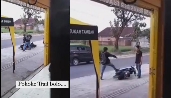 Viral! Tak Dibelikan Trail, Remaja Ini Ngamuk Rusak Motor Maticnya