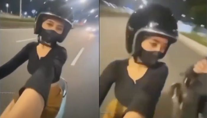 Ponsel Seorang Pengendara Wanita Hampir Dijambret, Netizen: Makanya Jangan Banyak Gaya
