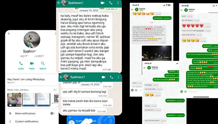 Syahnaz Diduga Selingkuh dengan Rendy Kjaernett, Lady Nayoan Unggah Isi Chatnya