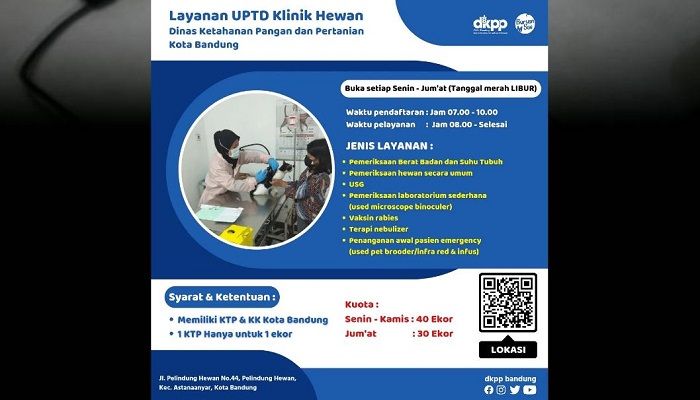 Catat! Pemkot Bandung Gelar Vaksinasi Rabies Gratis Selama September