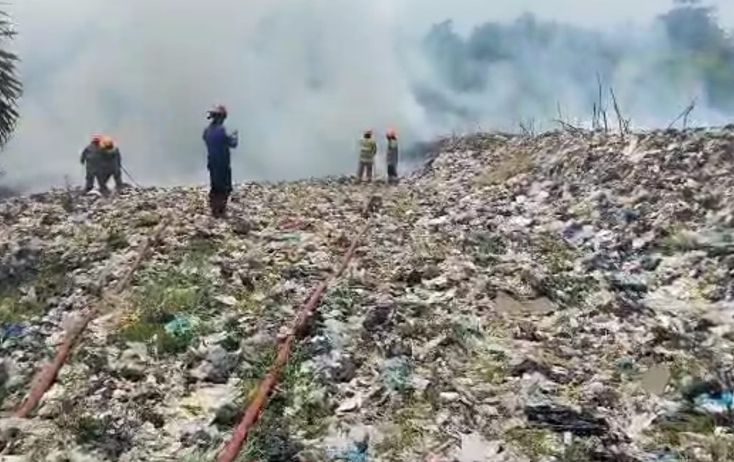 TPS Cicabe Kebakaran, Diskar PB Berhasil Padamkan Hanya 12 Menit! 