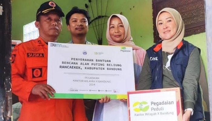 Peduli Bencana Puting Beliung, Pegadaian Kirim Bantuan bagi Warga Terdampak