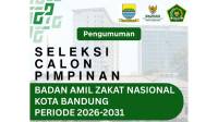 Peluang Terbuka! Kota Bandung Cari Calon Pemimpin Baznas, Ini Jadwal dan Syaratnya